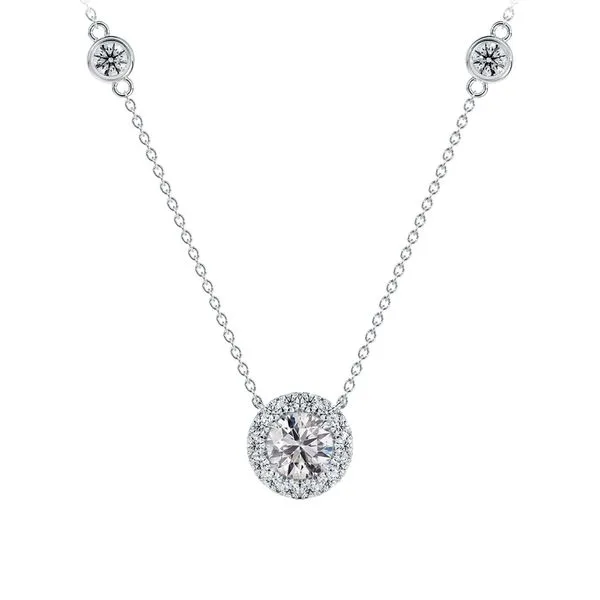 0.75tw De Beers Forevermark Halo Diamond Necklace La Mine d'Or Moncton, NB