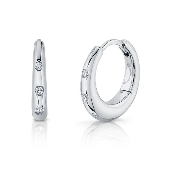 0.15tw Shy Creation Kate Diamond Bezel Huggie Earrings La Mine d'Or Moncton, NB