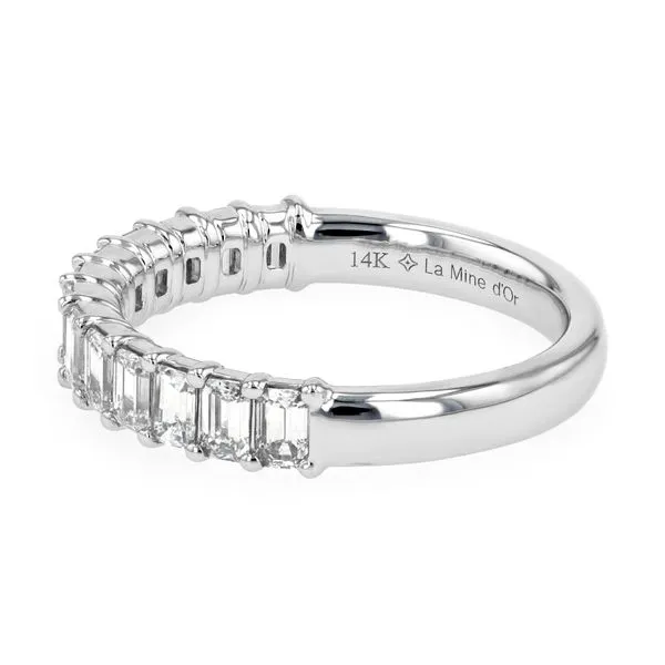 1.15tw Diamond Emerald Cut Wedding Band 14kt White Gold Image 2 La Mine d'Or Moncton, NB