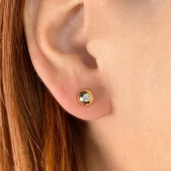 0.10tw Shy Creation Bailey Diamond Bezel Stud Earrings Image 2 La Mine d'Or Moncton, NB