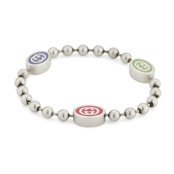 Gucci Intelocking G Boule Colorful Enamel Silver Bracelet La Mine d'Or Moncton, NB