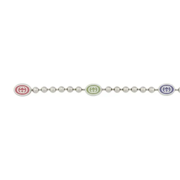Gucci Intelocking G Boule Colorful Enamel Silver Bracelet Image 2 La Mine d'Or Moncton, NB