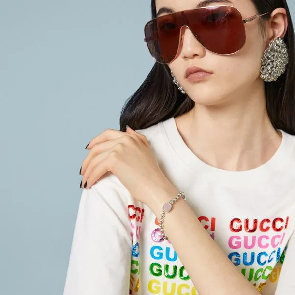 Gucci Intelocking G Boule Colorful Enamel Silver Bracelet Image 4 La Mine d'Or Moncton, NB