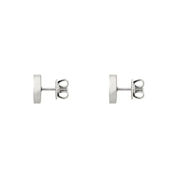 Gucci Interlocking G Pink Enamel Silver Stud Earrings Image 2 La Mine d'Or Moncton, NB