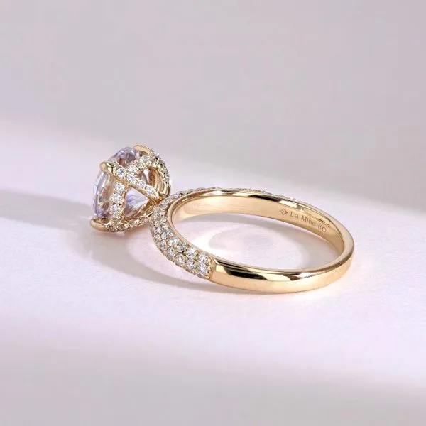 0.65tw Seville Round Pave Diamonds Engagement Ring Setting Image 4 La Mine d'Or Moncton, NB