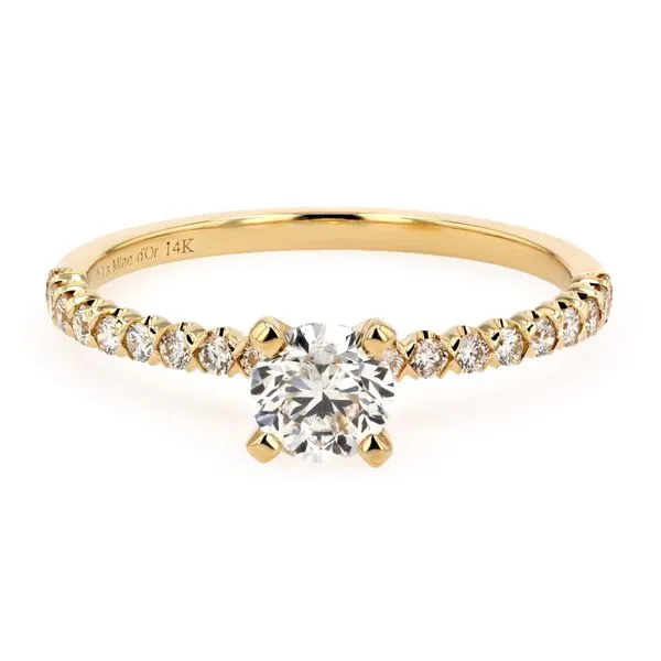 0.75tw Charlotte Round Diamond Pave Engagement Ring La Mine d'Or Moncton, NB