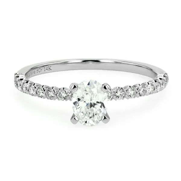 0.75tw Charlotte Oval Diamond Pave Engagement Ring La Mine d'Or Moncton, NB