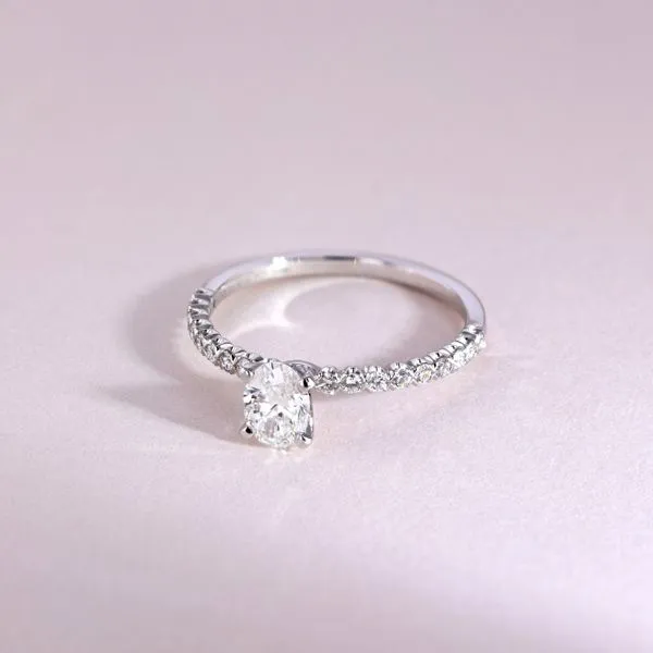 0.75tw Charlotte Oval Diamond Pave Engagement Ring Image 3 La Mine d'Or Moncton, NB