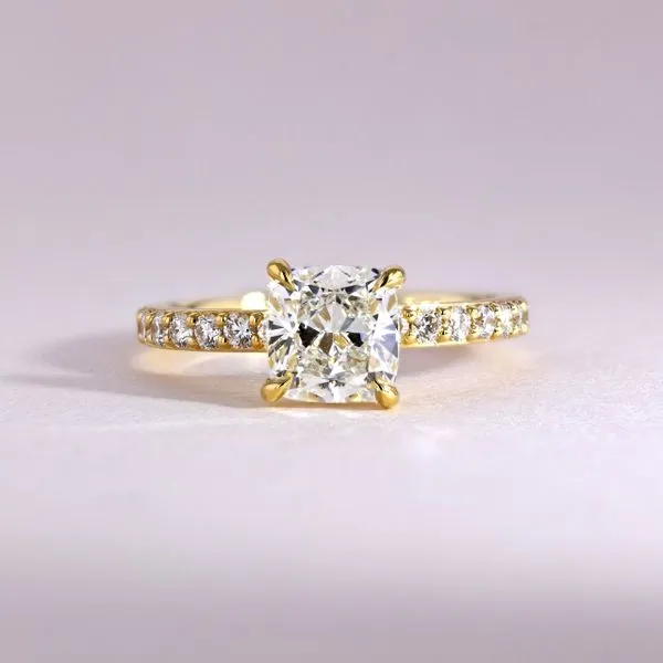 1.95tw Belfast Cushion Diamond Pave Engagement Ring Image 3 La Mine d'Or Moncton, NB