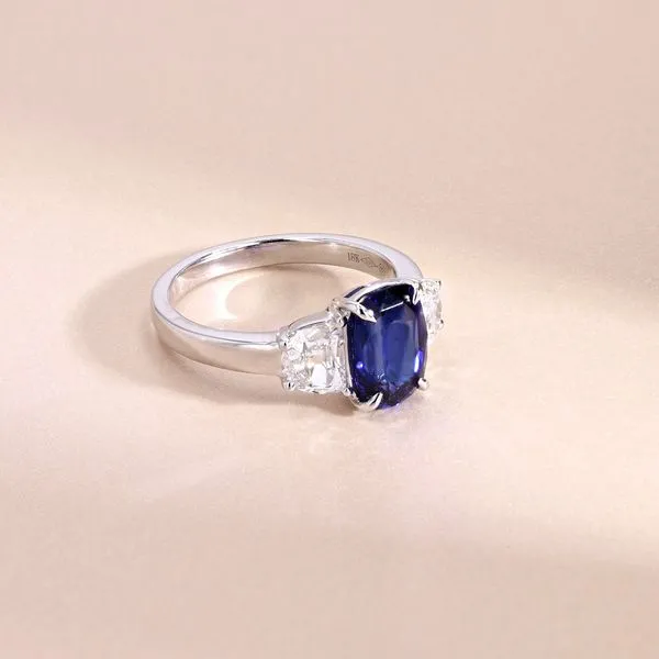 3.65tw Sapphire and Diamond Trinity Ring Image 3 La Mine d'Or Moncton, NB