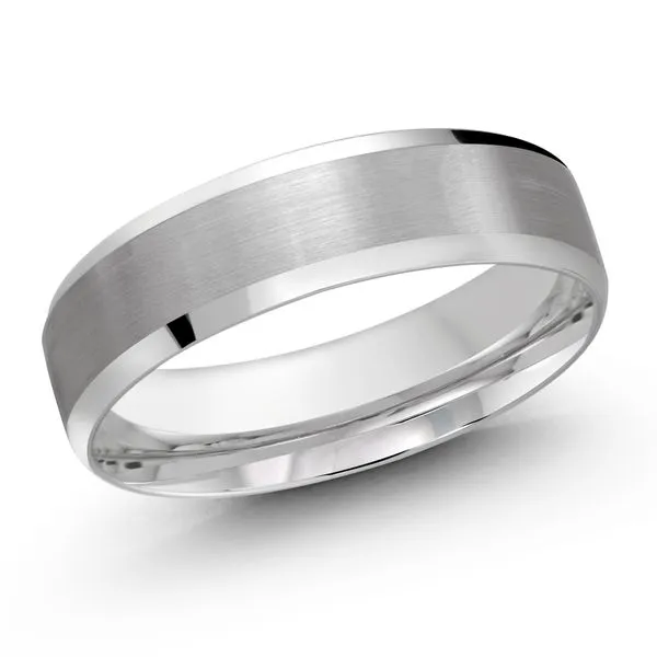 Platinum 6mm Wedding Band Satin Finish La Mine d'Or Moncton, NB