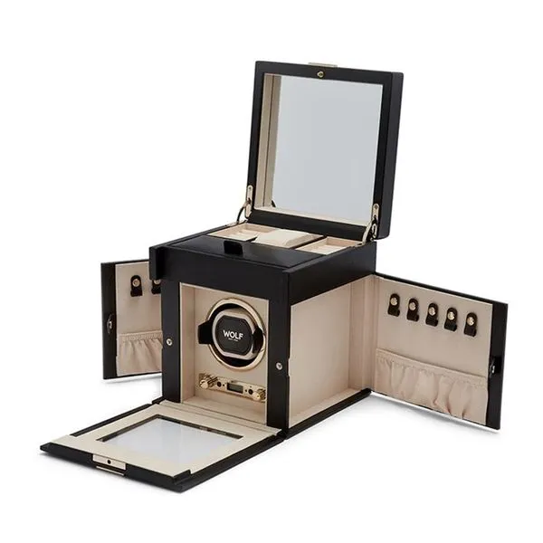 WOLF Palermo Single Watch Winder Black Anthracite Image 2 La Mine d'Or Moncton, NB