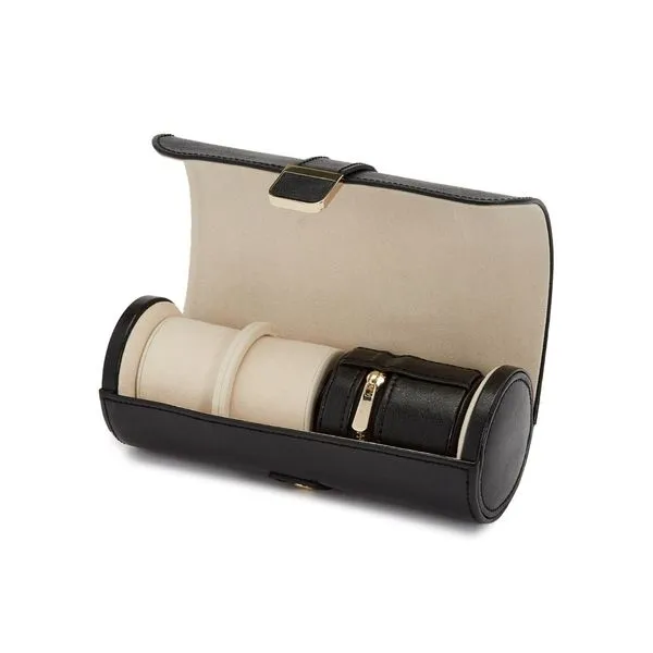 WOLF Palermo Double Watch Roll Black Anthracite Image 2 La Mine d'Or Moncton, NB