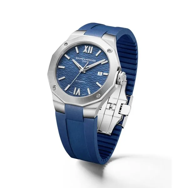 Baume & Mercier Riviera Automatic Watch Blue Dial 42mm Image 3 La Mine d'Or Moncton, NB