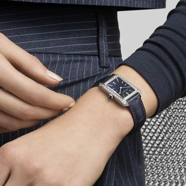 Baume & Mercier Hampton Ladies Quartz Watch Blue Dial 35x22mm Image 4 La Mine d'Or Moncton, NB