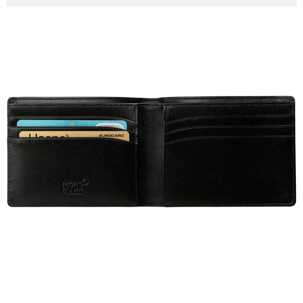 Montblanc Meisterstuck Black Leather Wallet 6cc Image 2 La Mine d'Or Moncton, NB