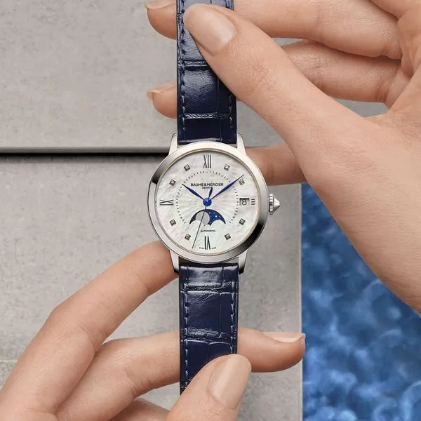 Baume & Mercier Classima Automatic Watch Diamond-Set M.O.P. Dial 34mm Image 3 La Mine d'Or Moncton, NB