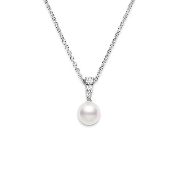 Mikimoto Morning Dew Akoya Pearl & Diamond Pendant La Mine d'Or Moncton, NB