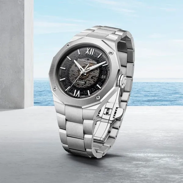 Baume & Mercier Riviera Automatic Watch Grey Dial 39mm Image 3 La Mine d'Or Moncton, NB