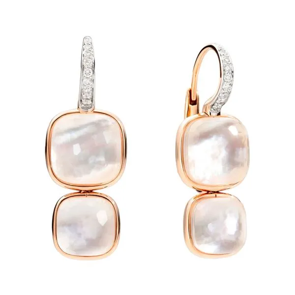 Pomellato Nudo White Topaz, MOP & Diamond Earrings La Mine d'Or Moncton, NB