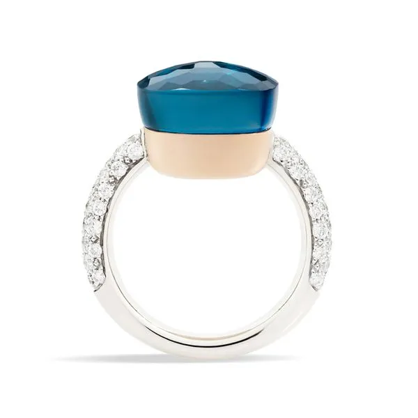 Pomellato Nudo Classic Topaz &  Diamond Ring Image 4 La Mine d'Or Moncton, NB