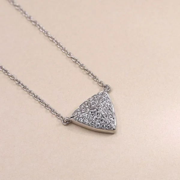 0.25tw Diamond Pave Triangle Necklace Image 4 La Mine d'Or Moncton, NB