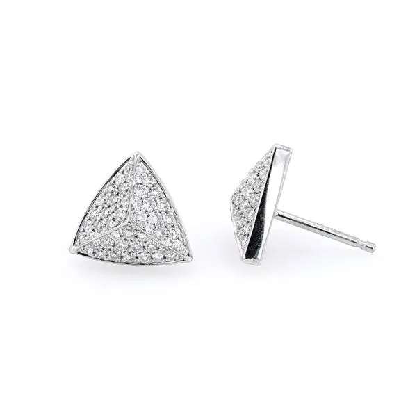 0.50tw Diamond Pave Triangle Stud Earrings Image 2 La Mine d'Or Moncton, NB