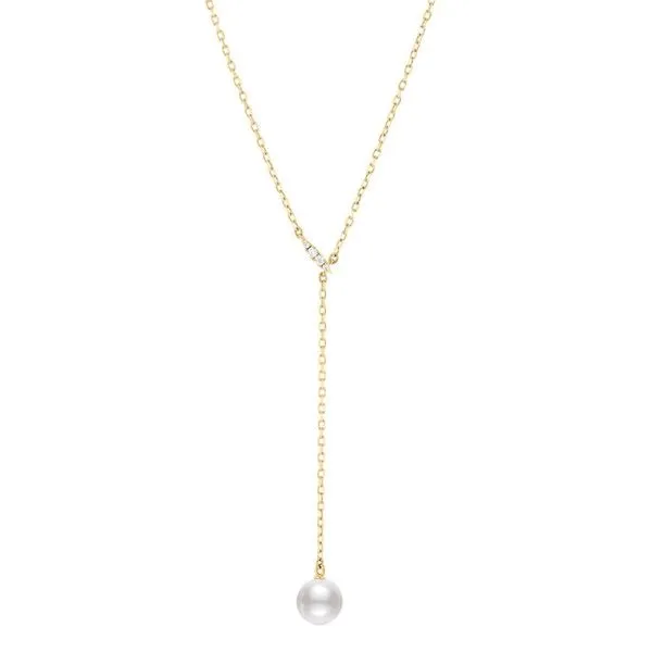 Mikimoto Akoya Cultured Pearl and Diamond Pendant in 18K La Mine d'Or Moncton, NB