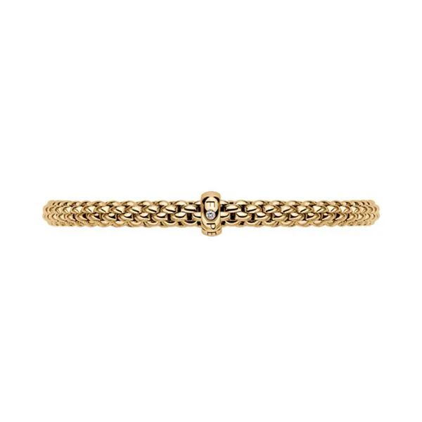 FOPE Solo Flex'it Yellow Gold Bracelet Size M Image 3 La Mine d'Or Moncton, NB