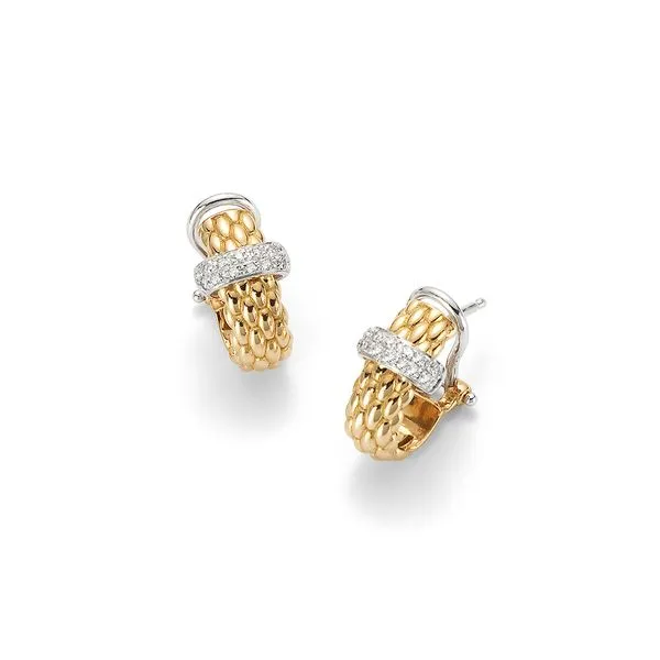 FOPE Vendome Flex'it Yellow Gold Diamond Earrings Image 2 La Mine d'Or Moncton, NB