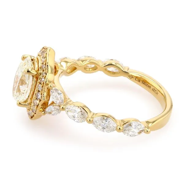 2.10tw Florence Oval Diamond Halo Engagement Ring Image 2 La Mine d'Or Moncton, NB