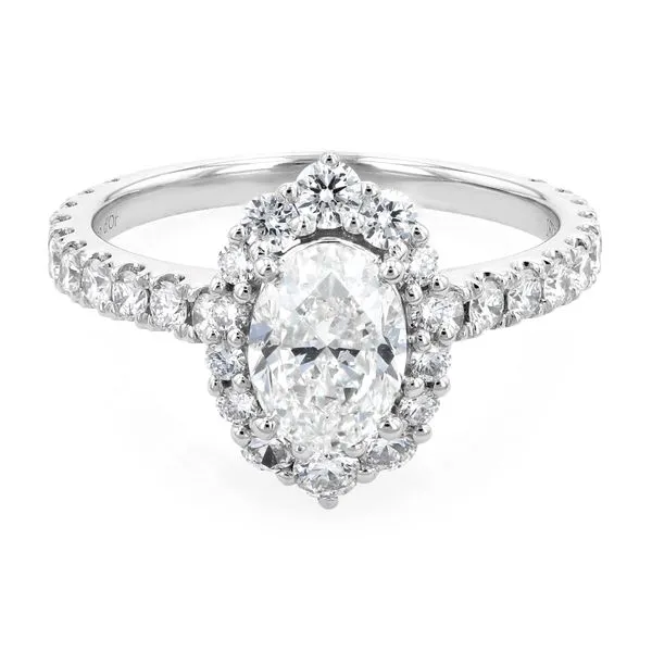 1.85tw Kensington Oval Diamond Halo Engagement Ring La Mine d'Or Moncton, NB