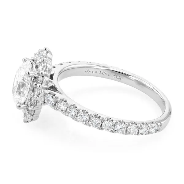 1.85tw Kensington Oval Diamond Halo Engagement Ring Image 2 La Mine d'Or Moncton, NB