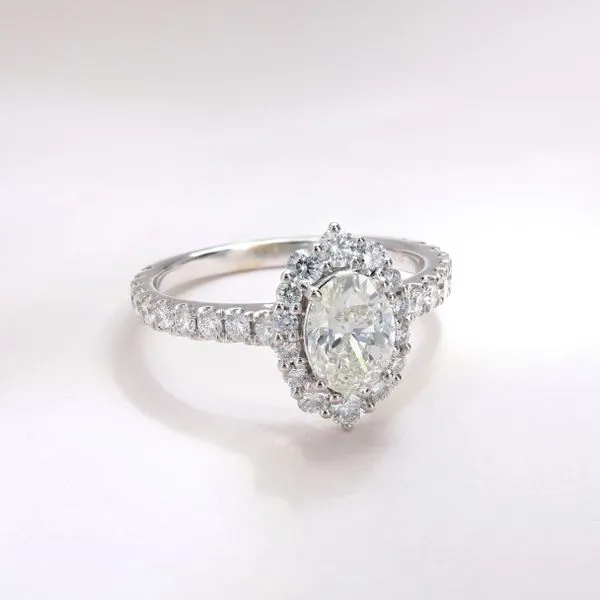 1.85tw Kensington Oval Diamond Halo Engagement Ring Image 3 La Mine d'Or Moncton, NB