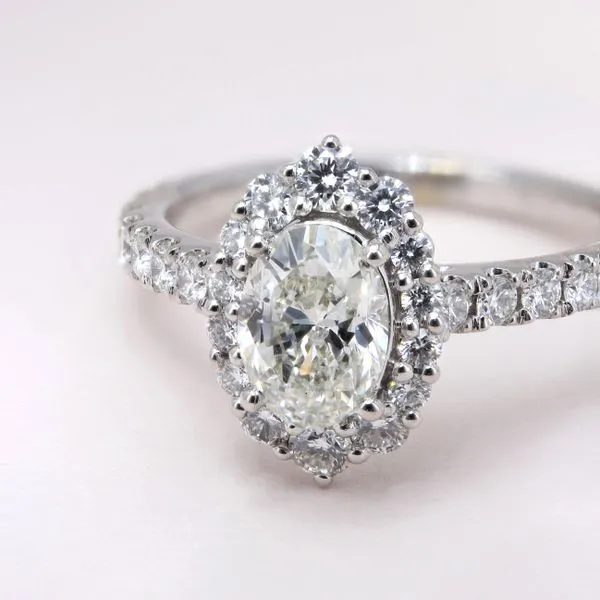 1.85tw Kensington Oval Diamond Halo Engagement Ring Image 5 La Mine d'Or Moncton, NB