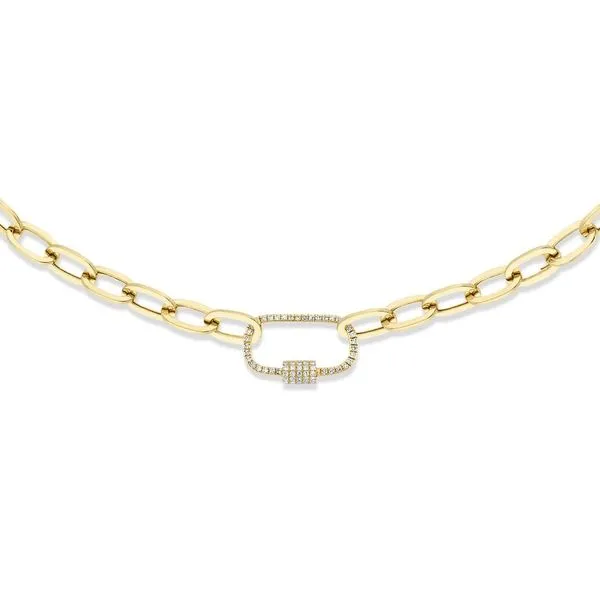 0.23tw Shy Creation Kate Diamond Paper Clip Link Necklace Image 2 La Mine d'Or Moncton, NB