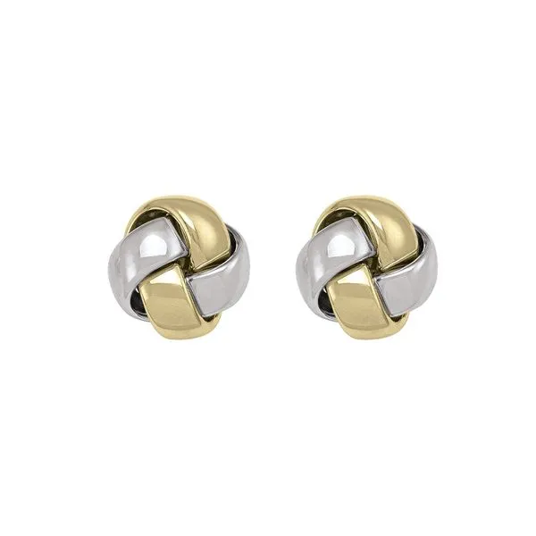 10kt Two Tone Love Knot Stud Earrings La Mine d'Or Moncton, NB