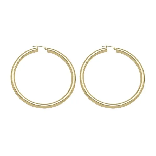 10kt Yellow Gold 4mm Hoop Earrings La Mine d'Or Moncton, NB