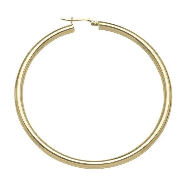 10kt Yellow Gold 3mm Hoop Earrings Image 2 La Mine d'Or Moncton, NB