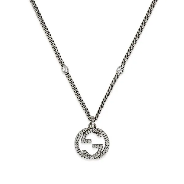 Gucci Interlocking G Silver Pendant Image 2 La Mine d'Or Moncton, NB