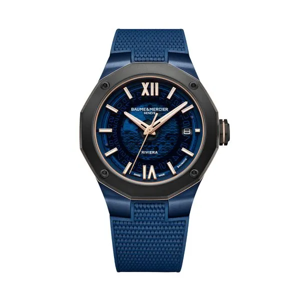 Baume & Mercier Riviera Automatic Watch Blue Dial 42mm La Mine d'Or Moncton, NB