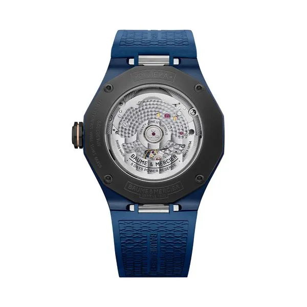 Baume & Mercier Riviera Automatic Watch Blue Dial 42mm Image 2 La Mine d'Or Moncton, NB