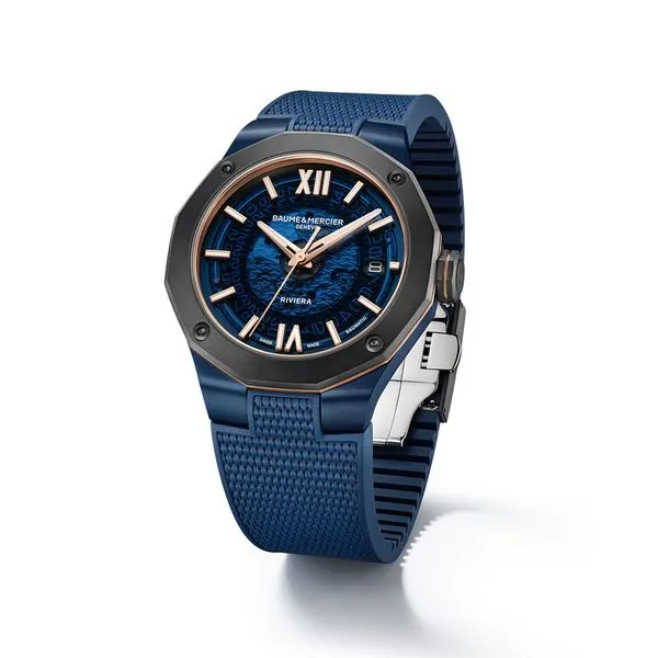 Baume & Mercier Riviera Automatic Watch Blue Dial 42mm Image 3 La Mine d'Or Moncton, NB