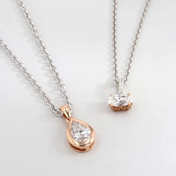 0.75tw Oval Diamond Solitaire Pendant Image 4 La Mine d'Or Moncton, NB
