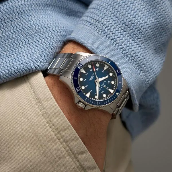 Hamilton Khaki Navy Scuba Automatic Watch Blue Dial 43mm Image 5 La Mine d'Or Moncton, NB