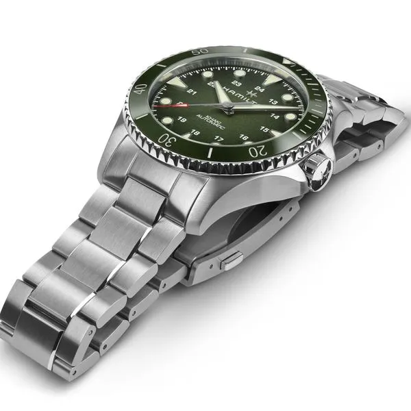 Hamilton Khaki Navy Scuba Automatic Watch Green Dial 43mm Image 3 La Mine d'Or Moncton, NB