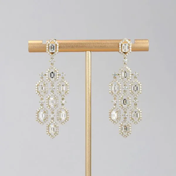 6.10ct La Maison Diamond Chandelier Drop Earrings Image 3 La Mine d'Or Moncton, NB
