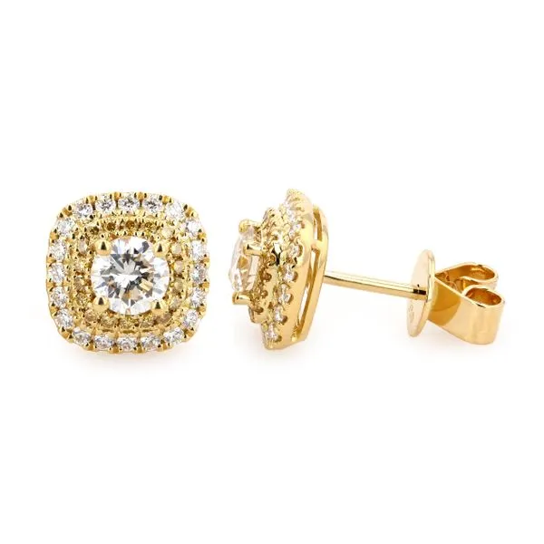 1.10tw Golden Halo Diamond Stud Earrings Image 2 La Mine d'Or Moncton, NB