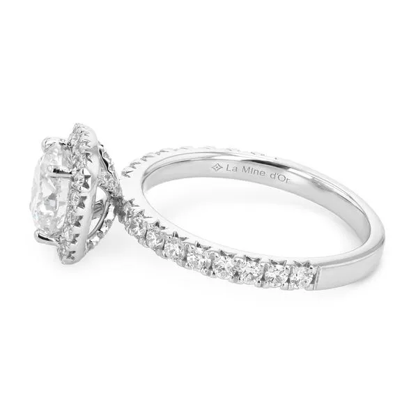 2.00tw Bali Round Diamond Halo Pave Engagement Ring Image 2 La Mine d'Or Moncton, NB