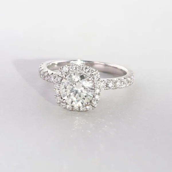 2.00tw Bali Round Diamond Halo Pave Engagement Ring Image 3 La Mine d'Or Moncton, NB